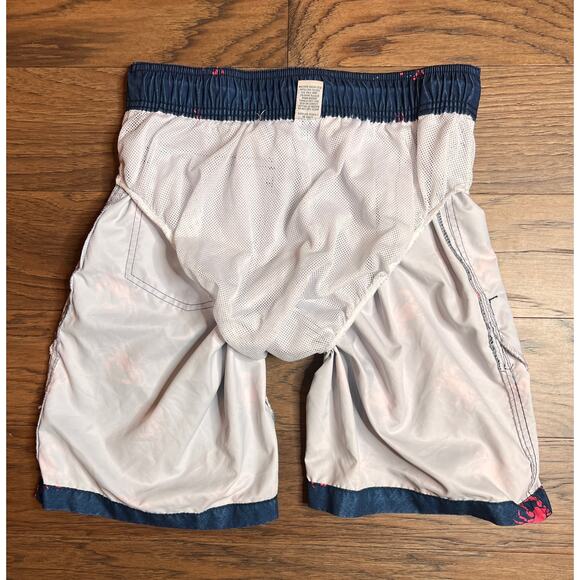 Men's Swim Trunks Blue Crab Print Drawstring Elastic Waist Casual Shorts - Picture 10 of 10